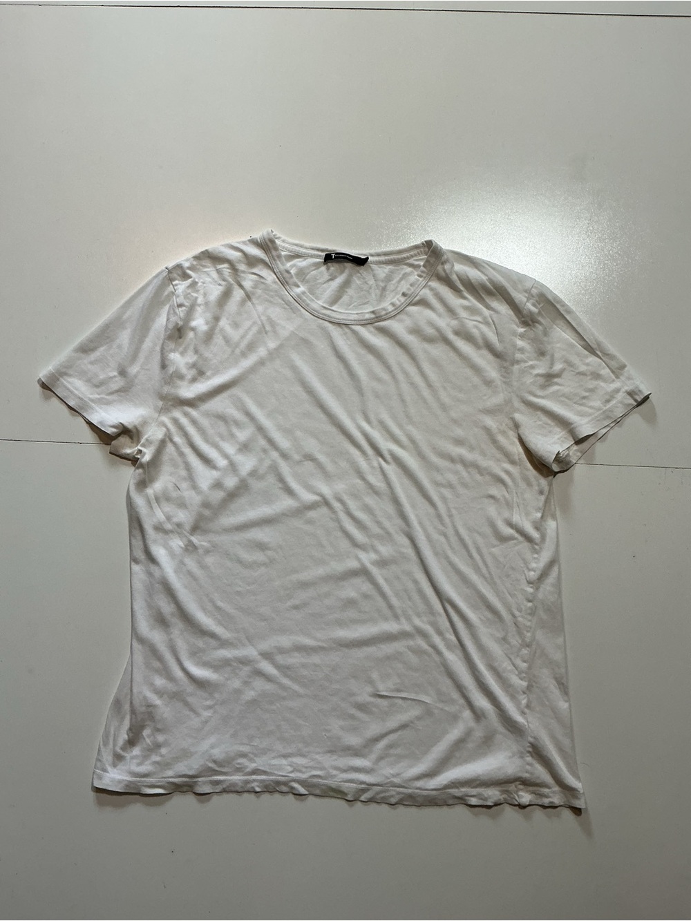 T By Alexander Wang White Essential Basic Blank Crewneck S/S T-Shirt